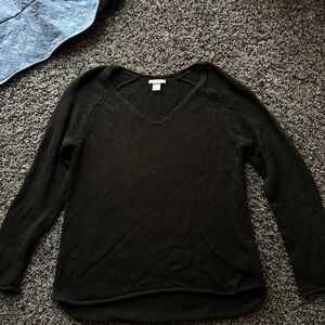 H&M Basic Olive Green Knit Sweater